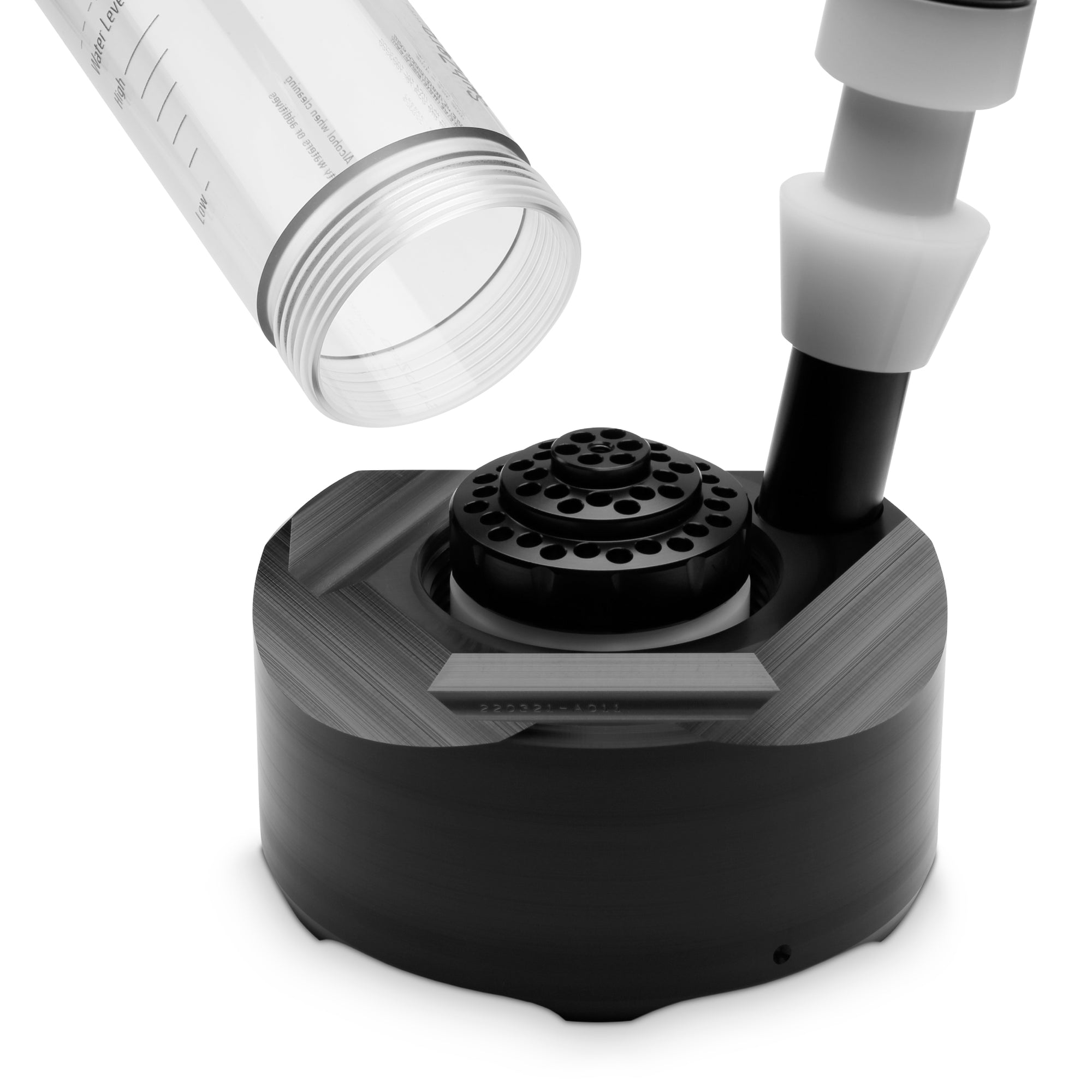 Percolator close-up of black extra-small JET Waterpipe